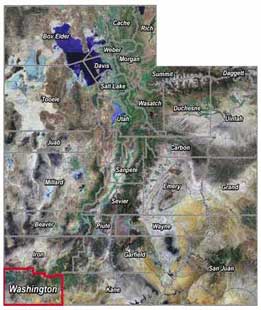 Map of Utah Counties